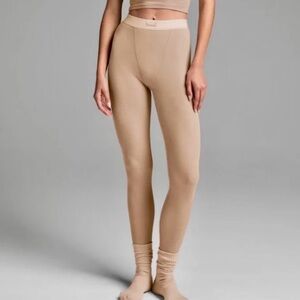 SKIMS (cotton ribbed leggings) NEW IN BAG COLOR BONE! Size M